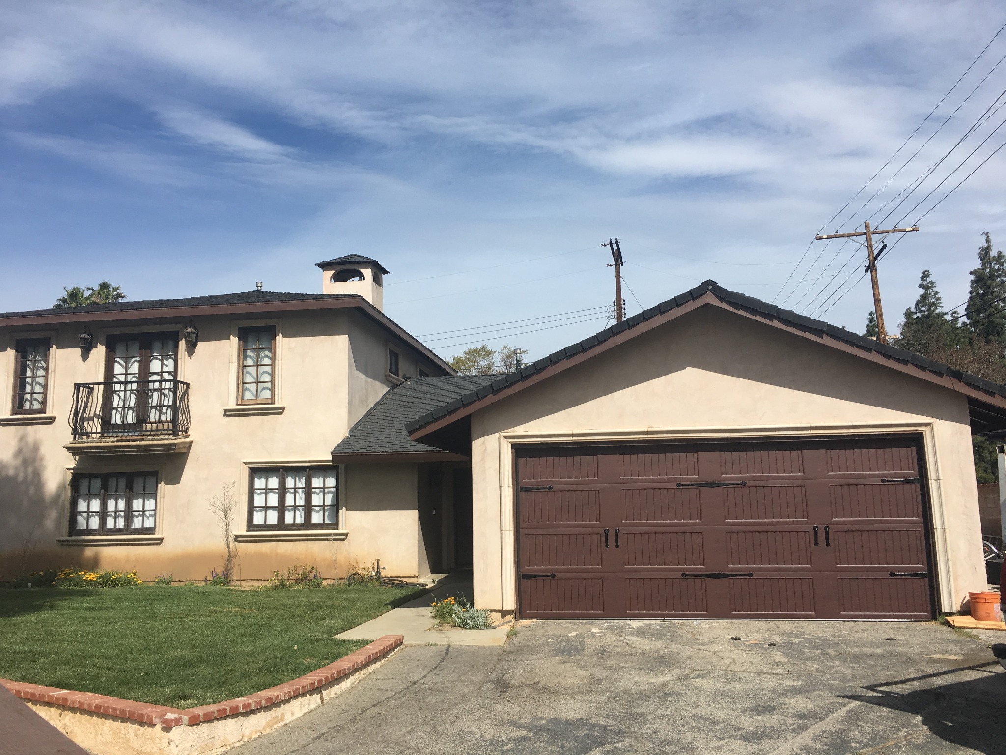 Brown carriage-house garage door